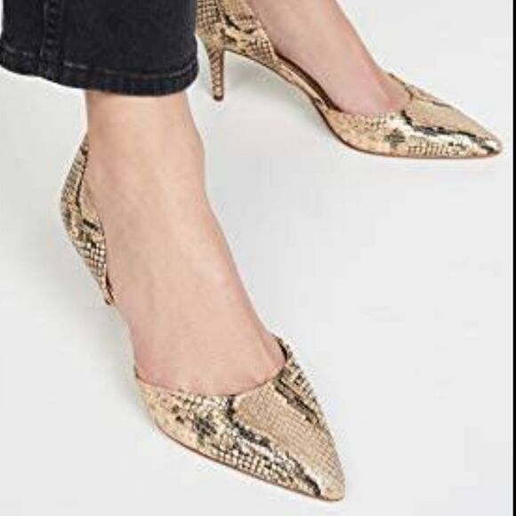 BRAND NEW CHINESE LAUNDRY SNAKESKIN HEEL D'ORSAY POINTED TOE PUMP - Picture 1 of 13